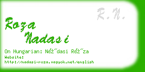 roza nadasi business card